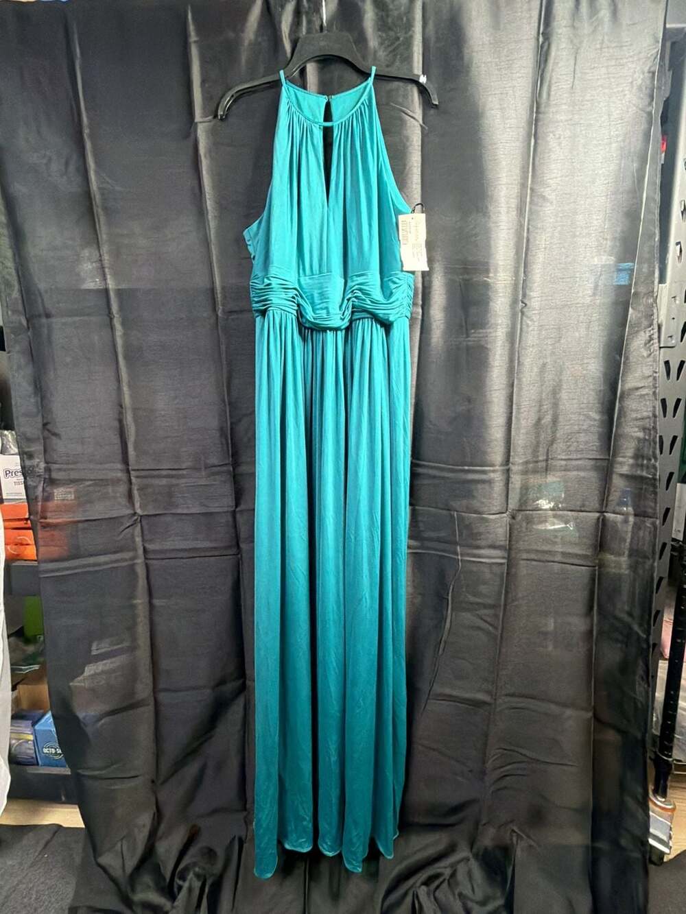 Demetrios Halter Maxi Jersey Formal Dress Size 16 Oasis